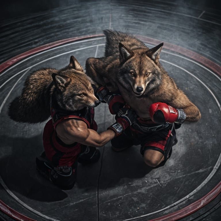 Red Wolf Shifters Boxing Match in Sparring Ring