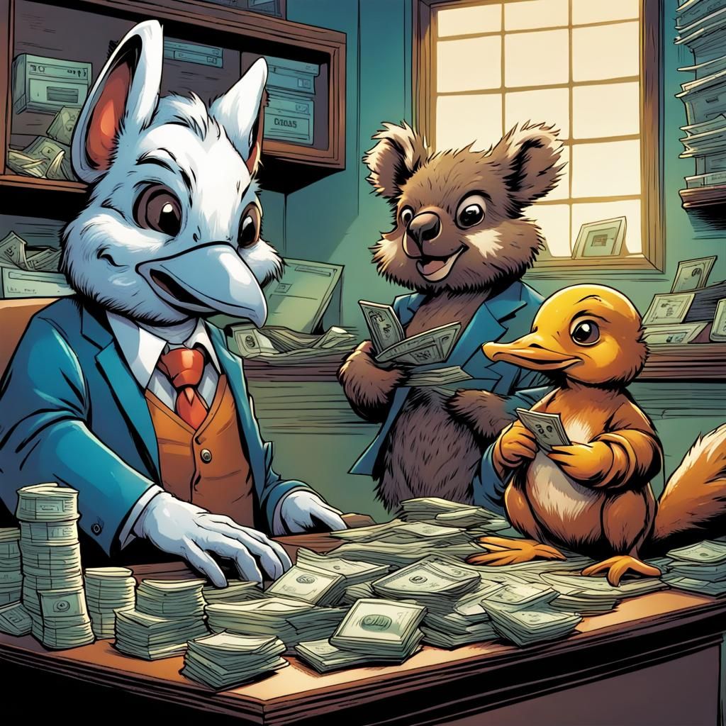 Duck, Koala, and Squirrel Plan Bank Heist