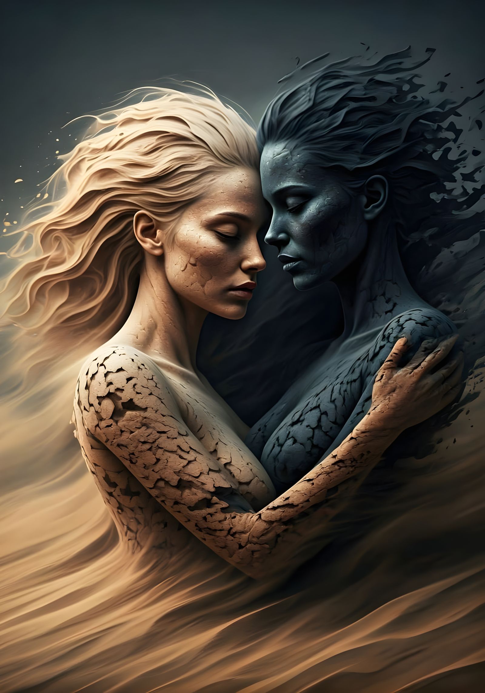 Ephemeral Moment in Hyperdetailed Sand Art