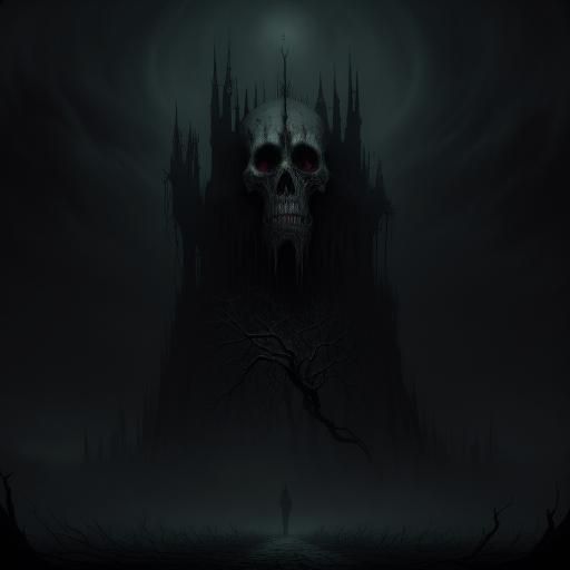 Monstrous Cake in Dark Fantasy Style