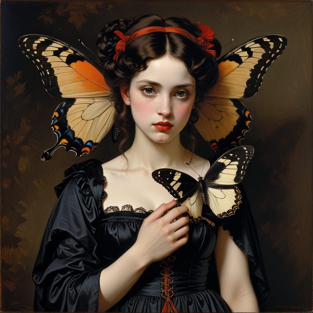 Gothic Butterfly Inspired by Classical Masters