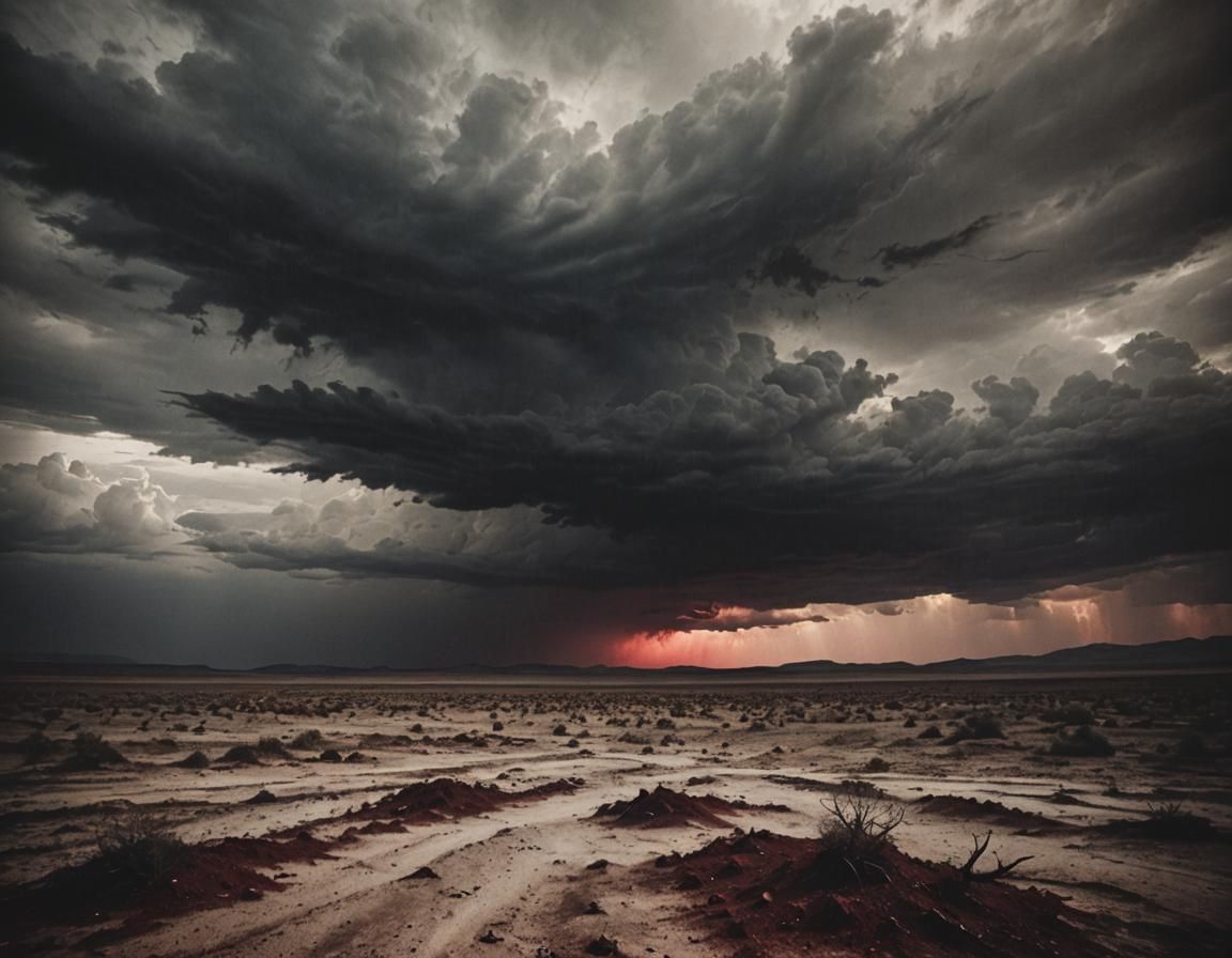 Ominous Shadows Creep Across Barren Wasteland