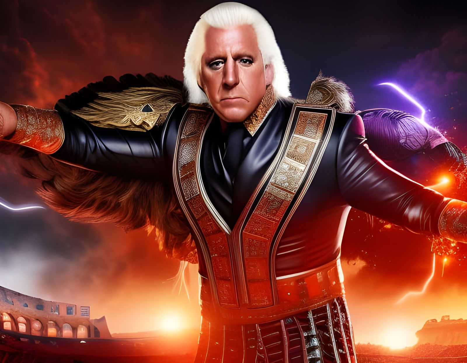 Ric Flair as Gladiator in Colosseum Arena