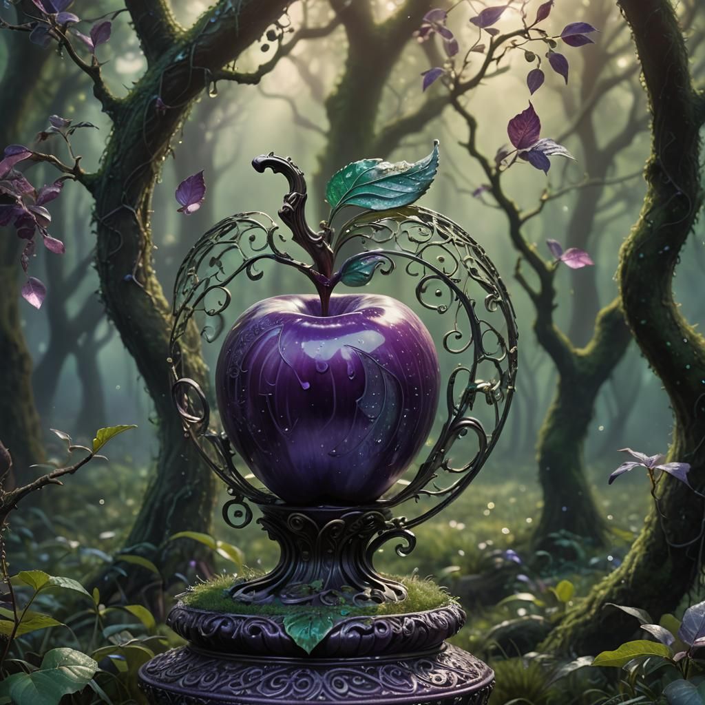 Purple Apple in Mystical Forest Glade