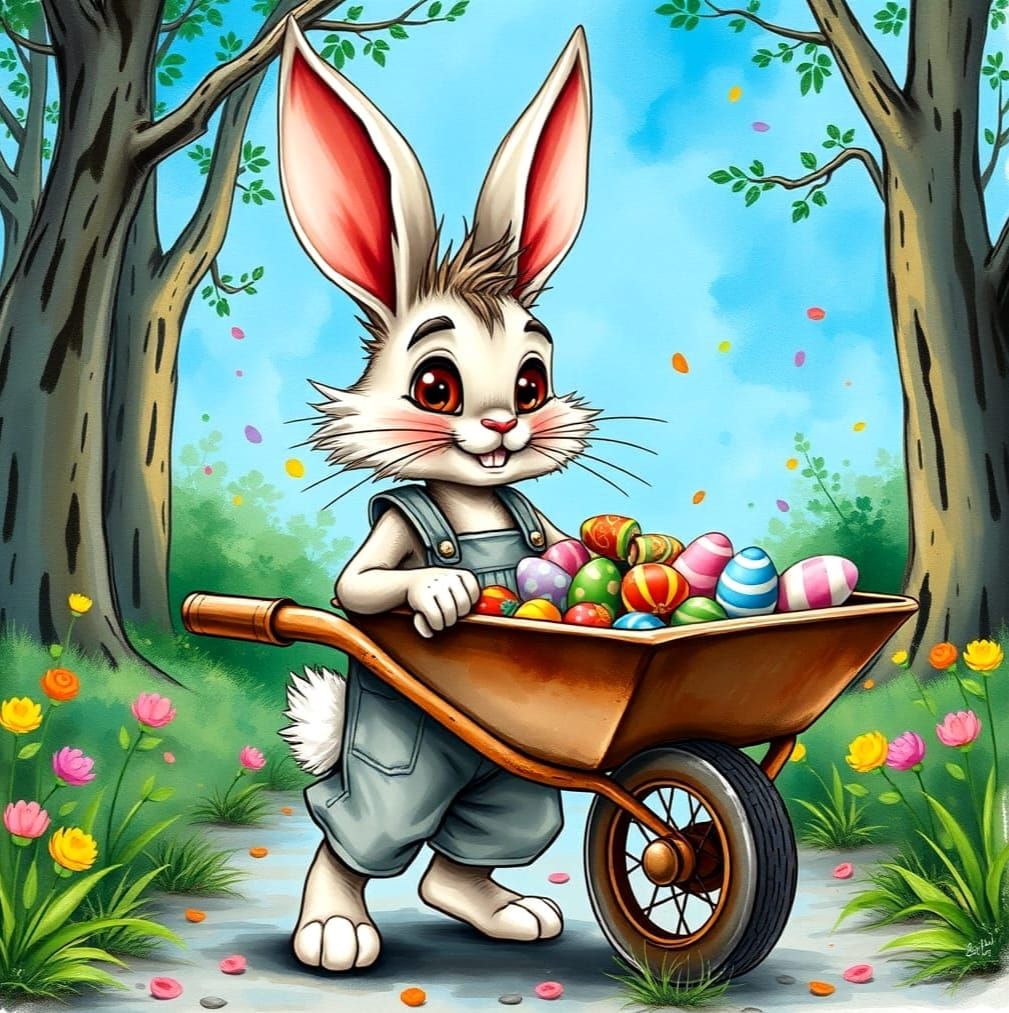 Wheelbarrel Filled With Chocolate