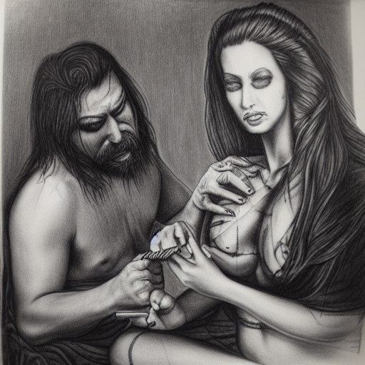 Hyperdetailed Charcoal Drawing: Charlie Chaplin Tattoo