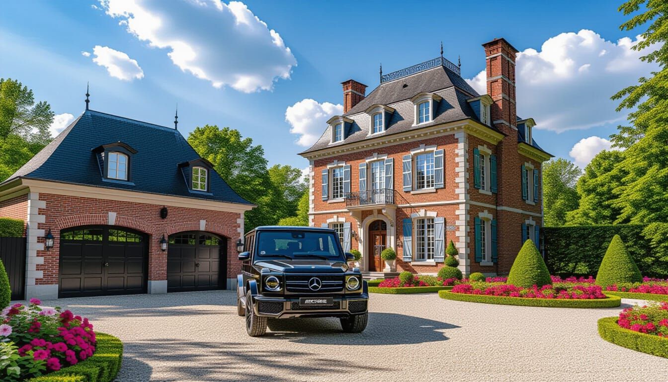 Grand Brick Chateau with Mercedes-AMG G 63