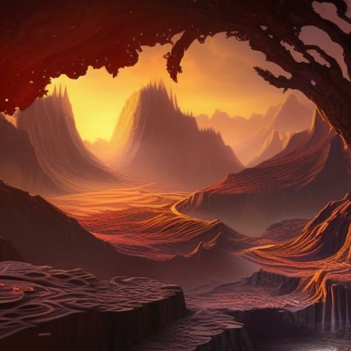 Fantastical Matte Painting with Intricate Detail