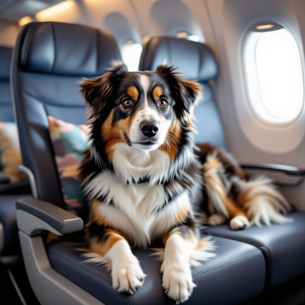 Dog's Eye View From Airplane Window