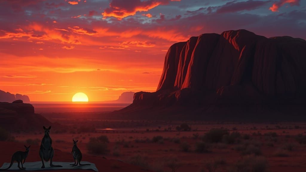 Breathtaking Australian Outback Sunset