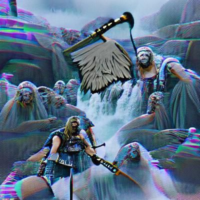 Valkyrie Ascending to Valhalla: Digital Art