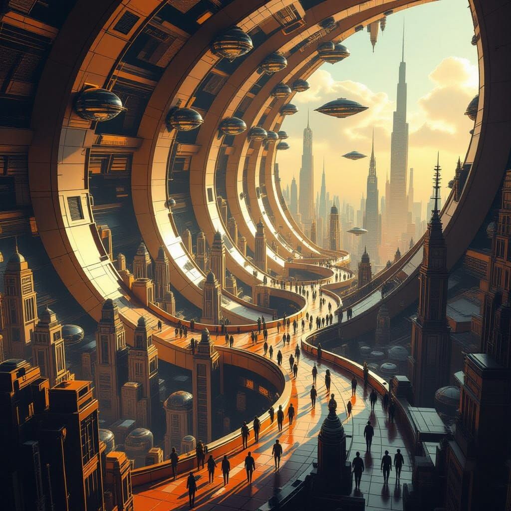 Stunning Cyberpunk Metropolis with Impossible Geometry and M...