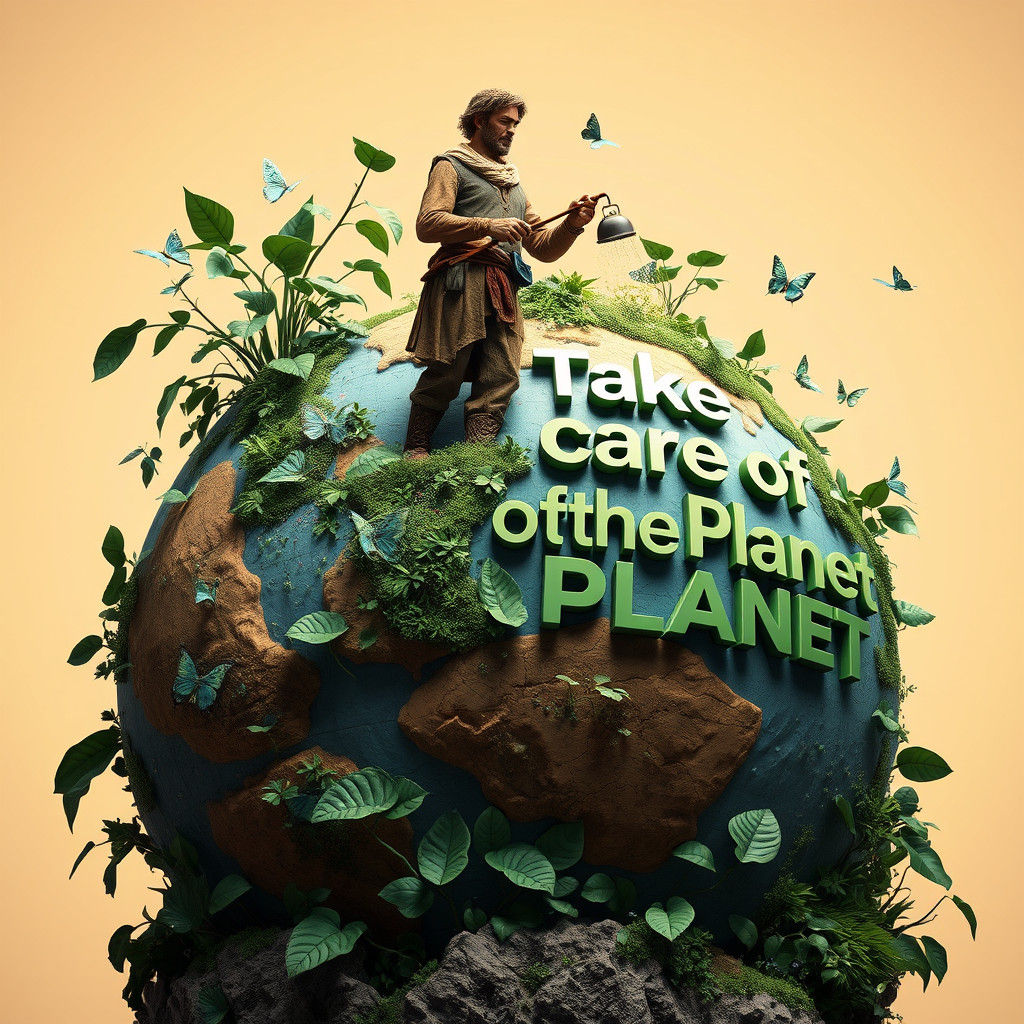 Gardener on Globe: Harmony with Nature in 3D