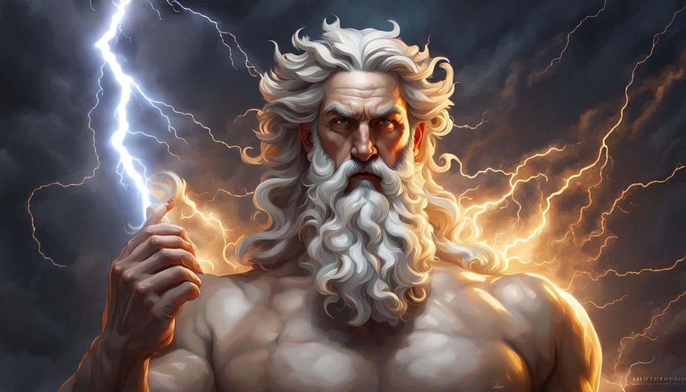 Zeus, Greek God of Lightning, Concept Art