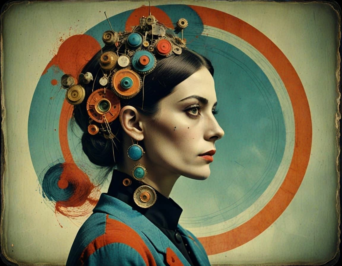 Surreal Fashion Portrait in a Dreamlike Technicolour Aesthet...