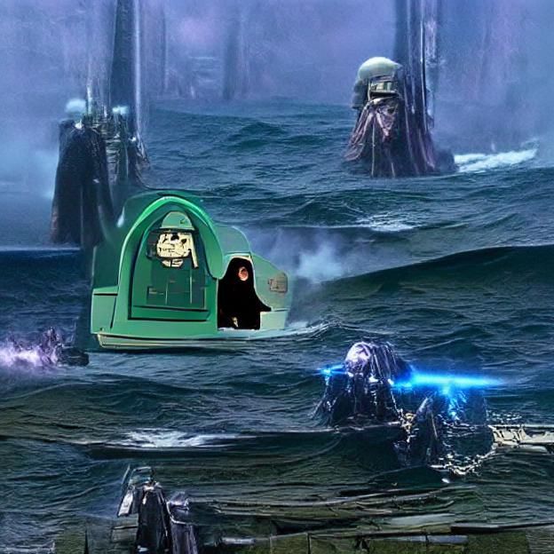 Palpatine in Davy Jones' Locker: Digital Art