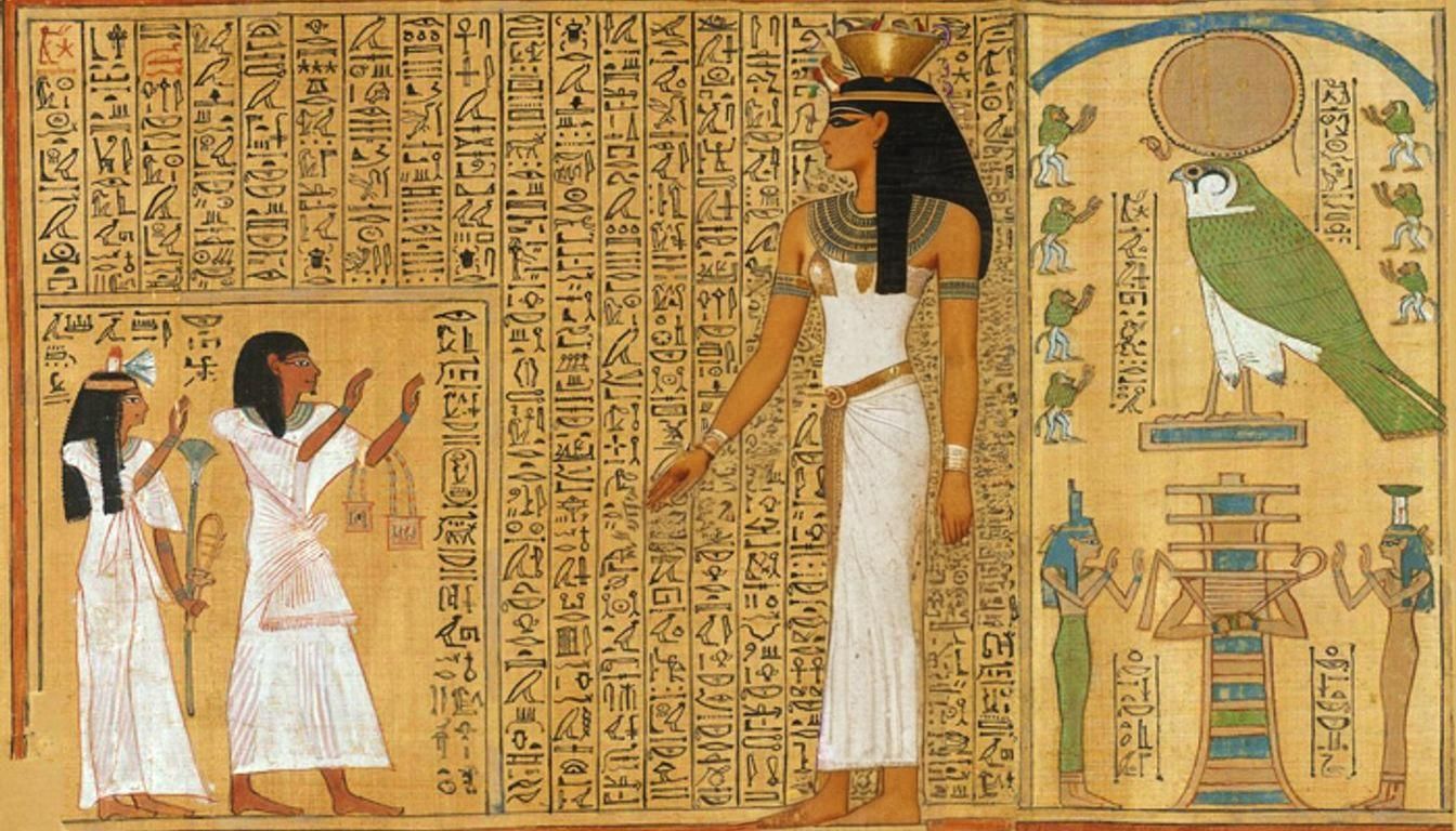 Elegant Egyptian Goddess in Art Nouveau Style