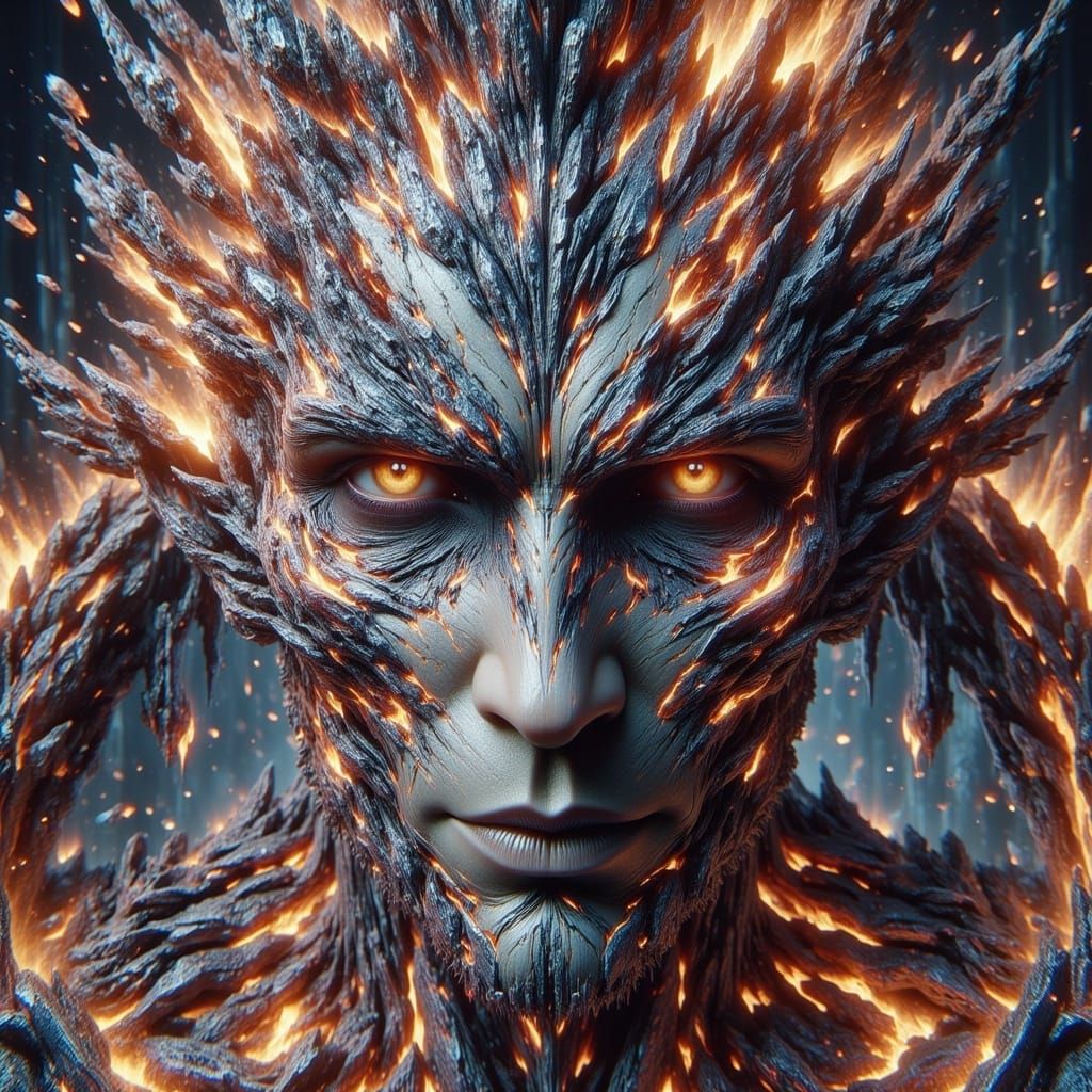 President Lincoln Portrait Made of Fireworks