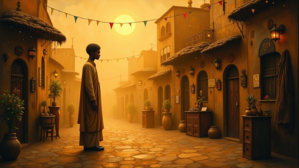 Arthur Rimbaud in Ethiopia, 1890s Cinematic Scene