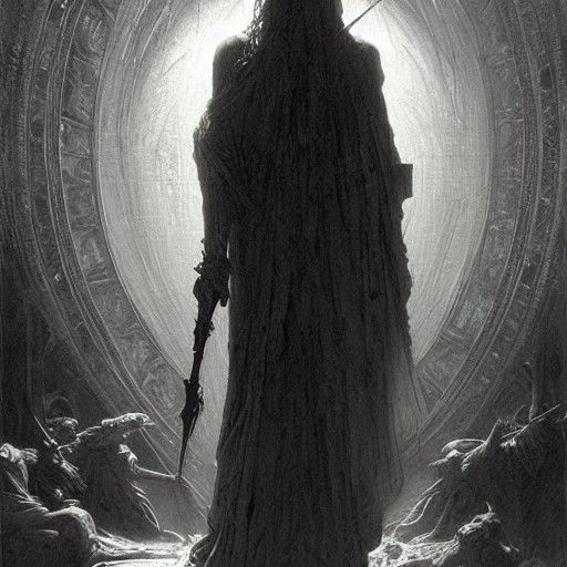 Horrific Vision of Death in Dark Fantasy Style