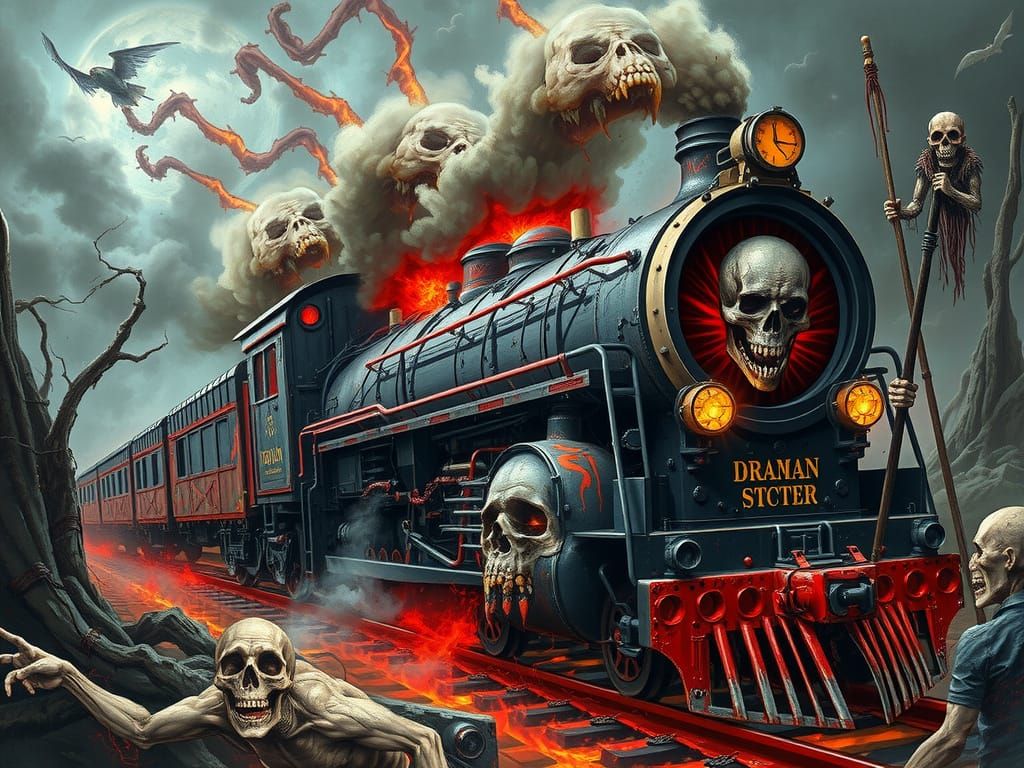 Ghastly Freight Train Chugs Through the Abyss