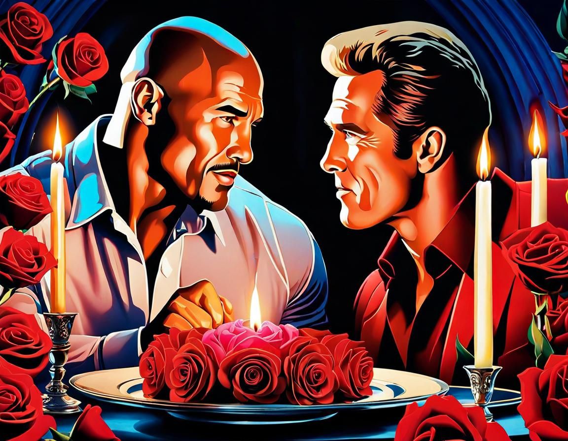 Romantic Candlelight Dinner: Hyperrealistic Photography