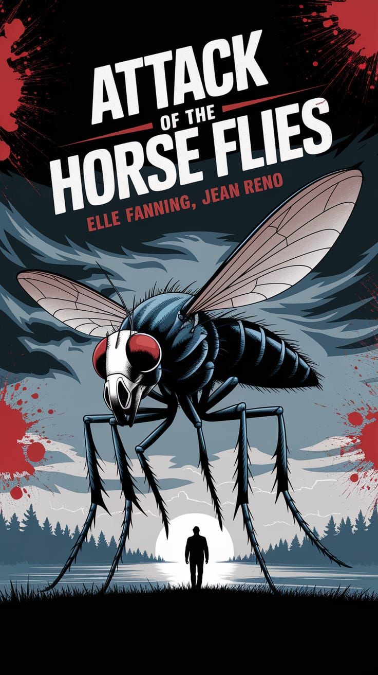 Attack of the Horse Flies: Horror Movie Poster