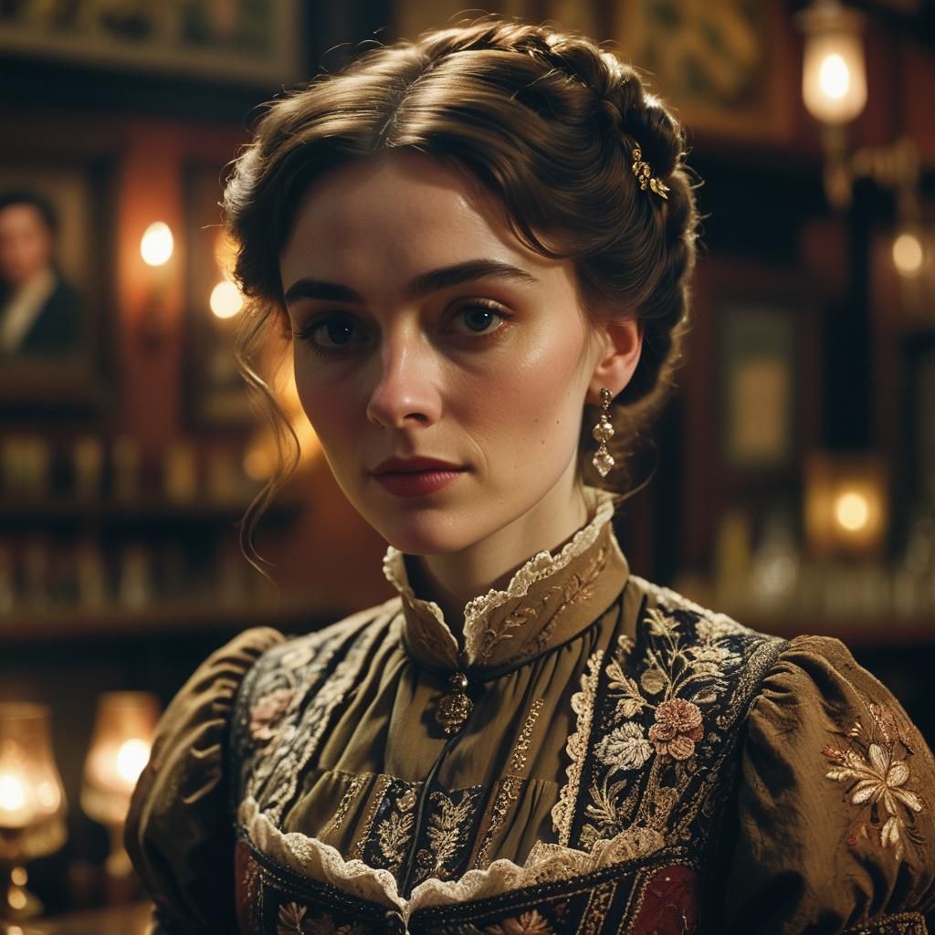 Victorian Woman Portrait in Cinematic Lighting