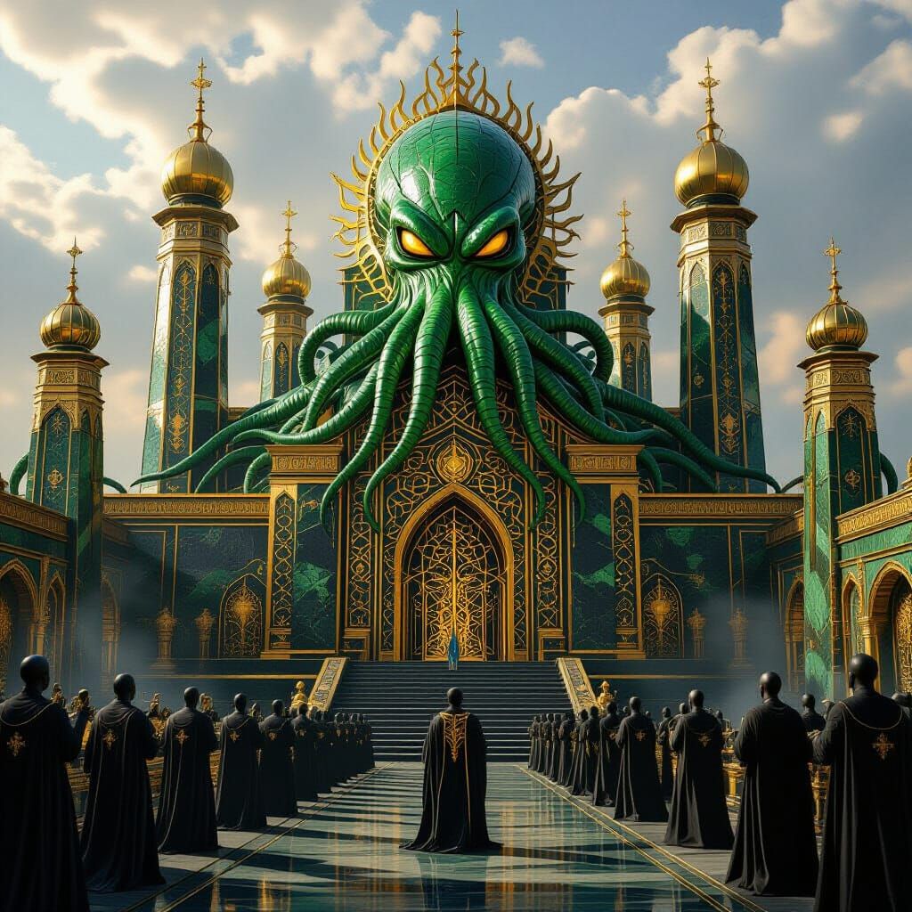Wakanda Cthulhu Palace with Alien Bishops