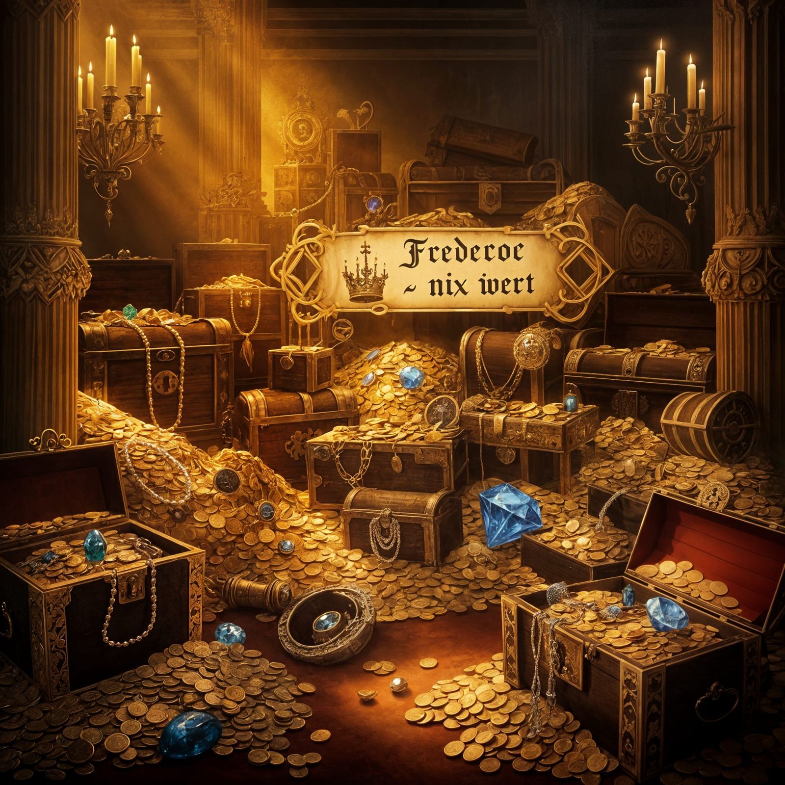 A Regal Treasury Radiant with Gold and Jewels