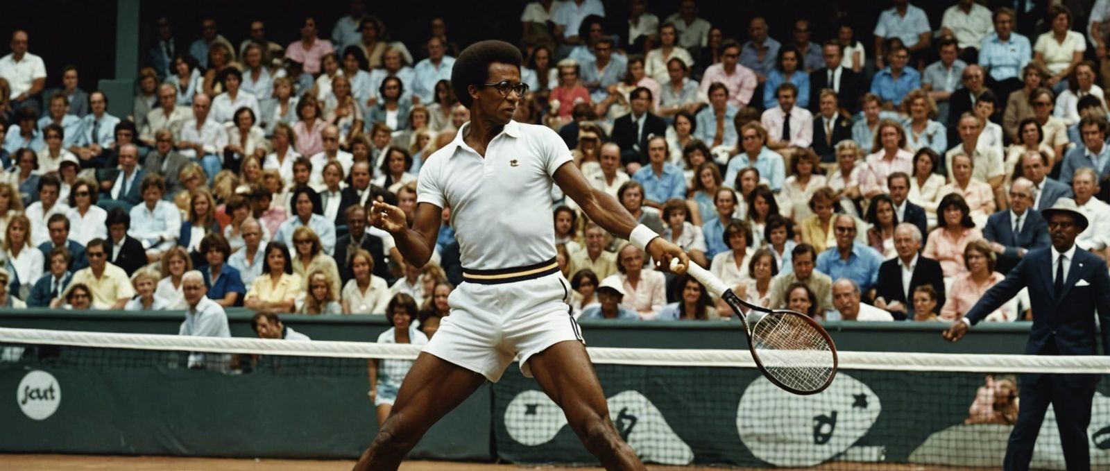 Arthur Ashe Serves at 1971 French Open, Cartier-Bresson Styl...