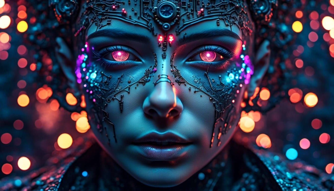 Beautiful Eerie Cyborg