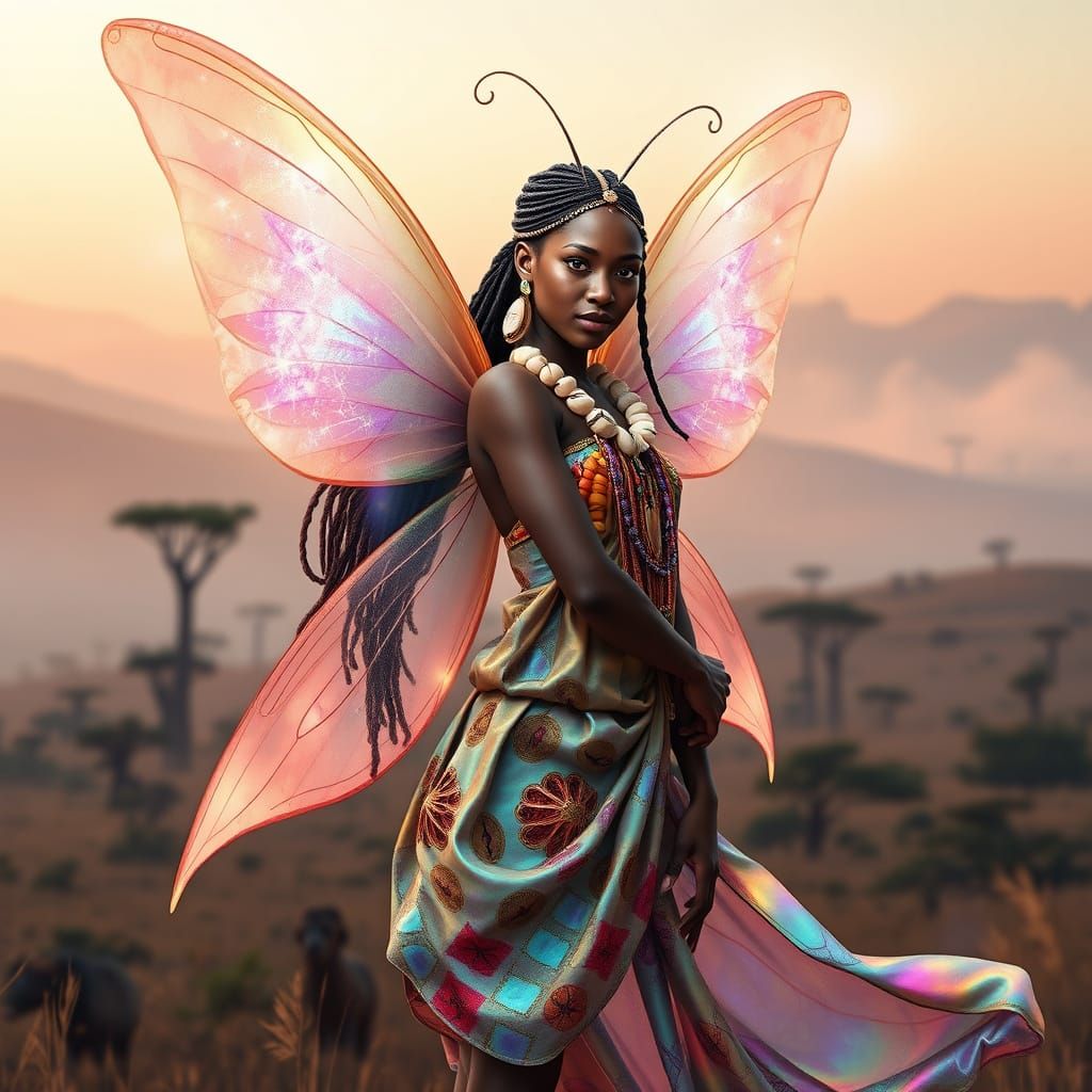 Surreal African Goddess Radiates Mystical Energy