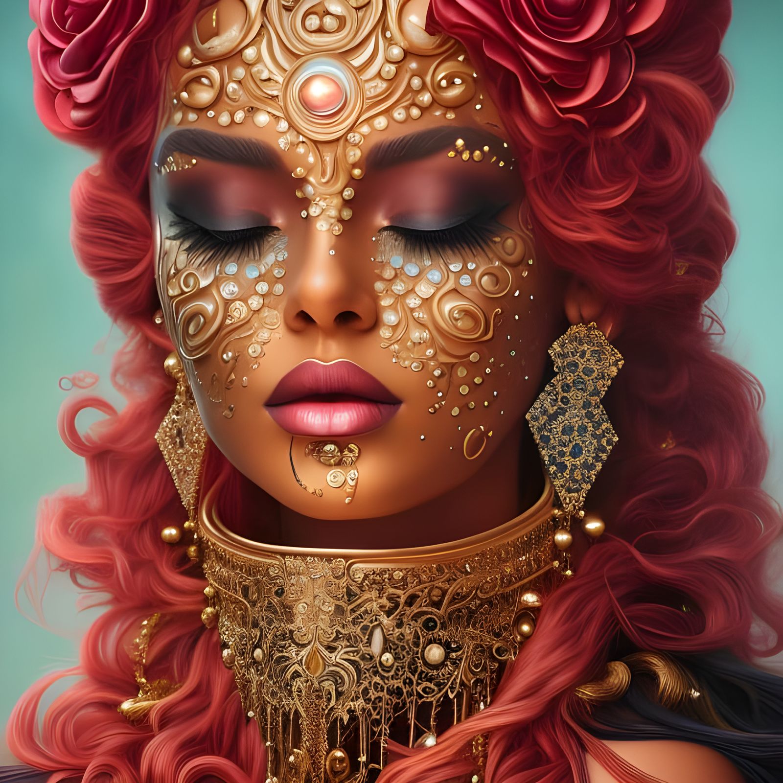 Ethereal Portrait of a Weary African Beauty