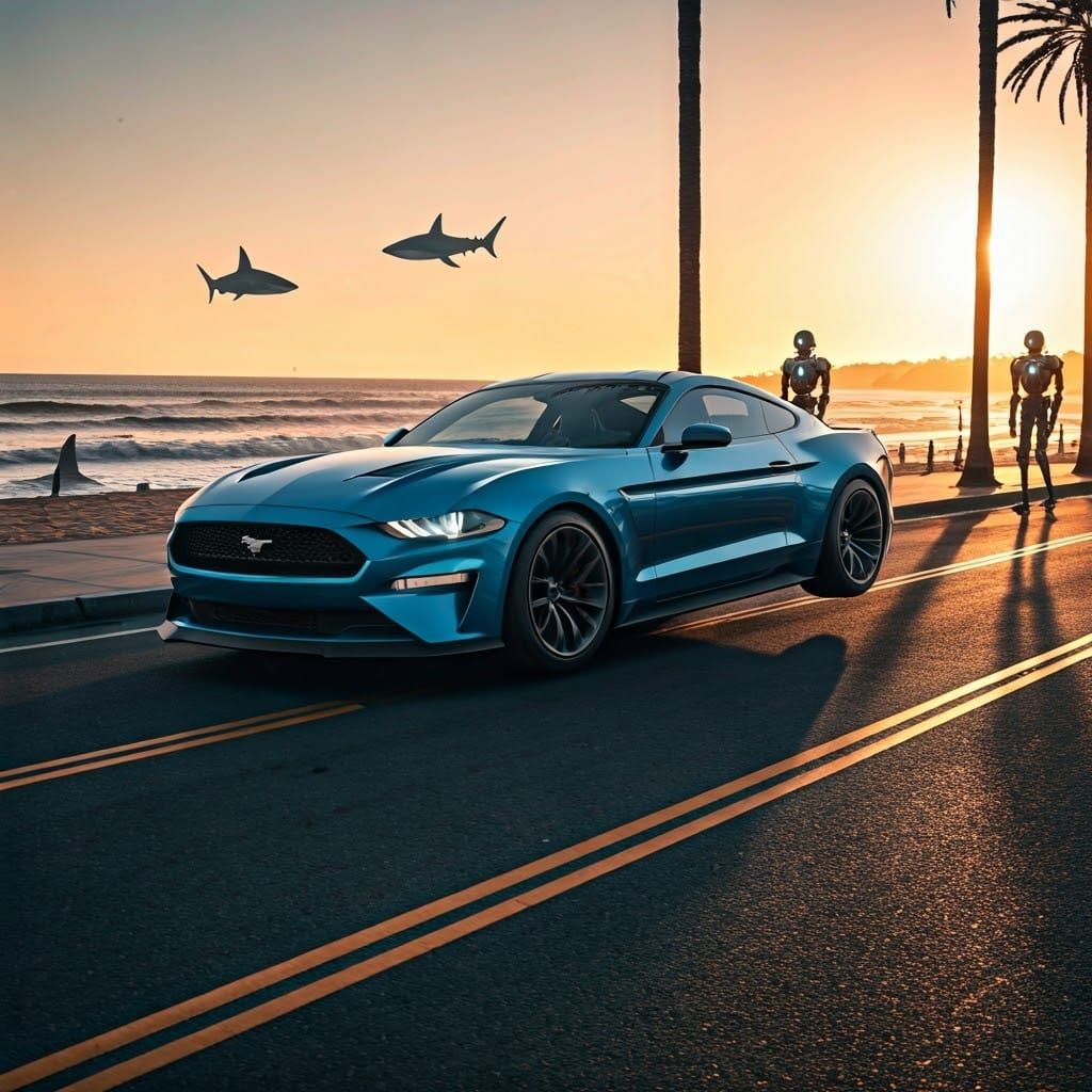 Futuristic Mustang Floats Down Santa Barbara Streets Amid Sh...