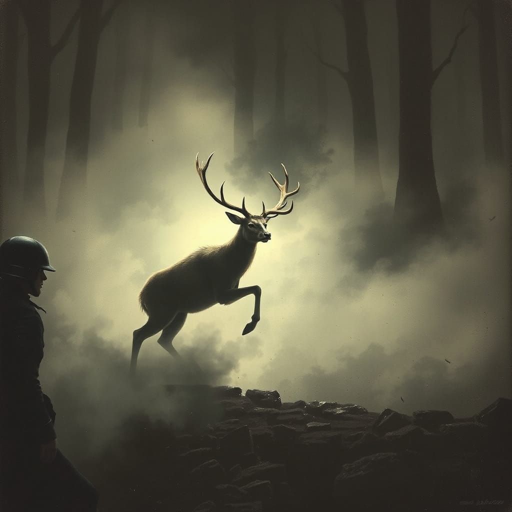 Mystical Deer Dance: Peace Amidst War