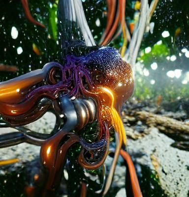 Underwater Galactic Universe with Interconnected Tentacles