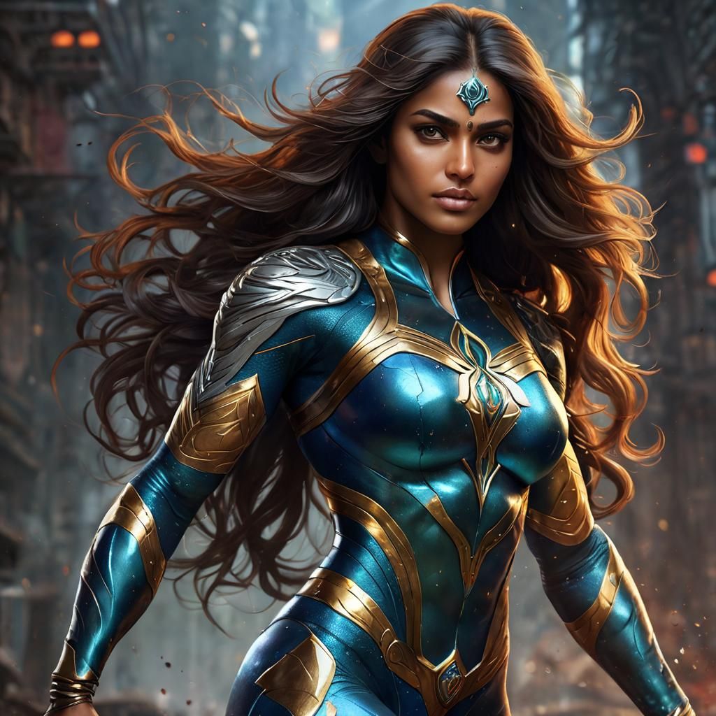 Beautiful, muscular Indian woman