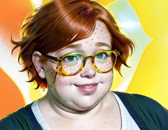 Ginger Freckled Person Portrait with Bokeh Effect