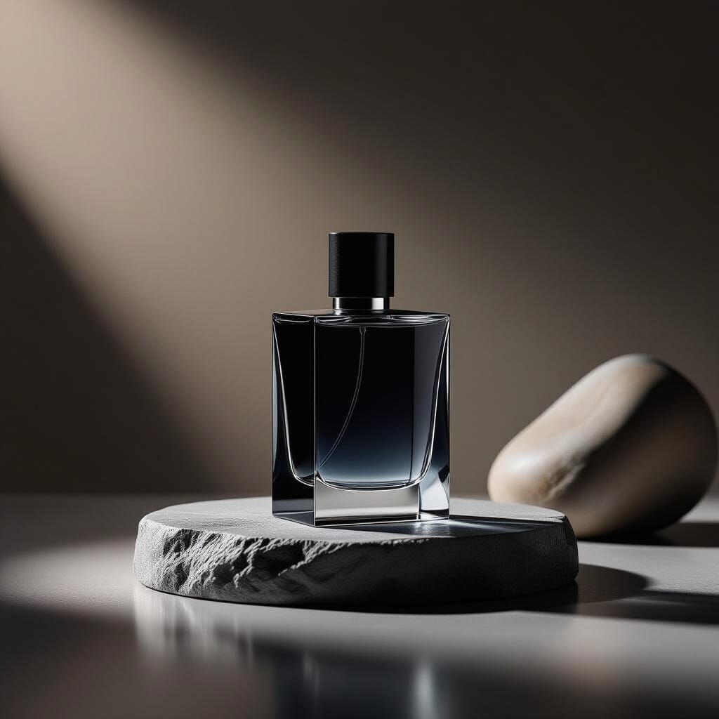 Luxurious Minimalist Backdrop for Men's Fragrance