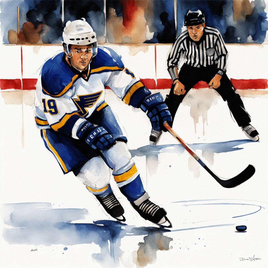 Vibrant Hockey Action in Chibi Style