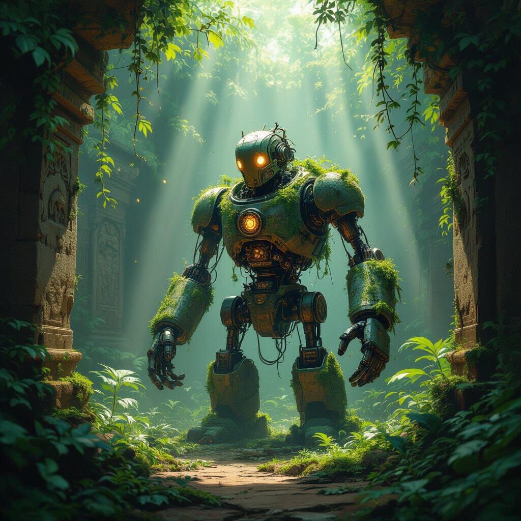 Ancient Automaton Awakens in Jungle Temple
