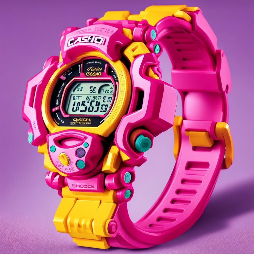Polly Pocket being sponsored by Casio G-shock watch
