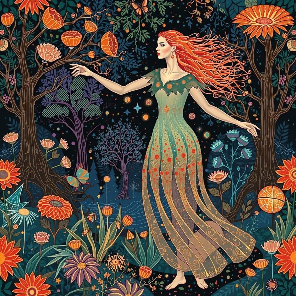 Whispers of the Forest Goddess in Vibrant Bloom