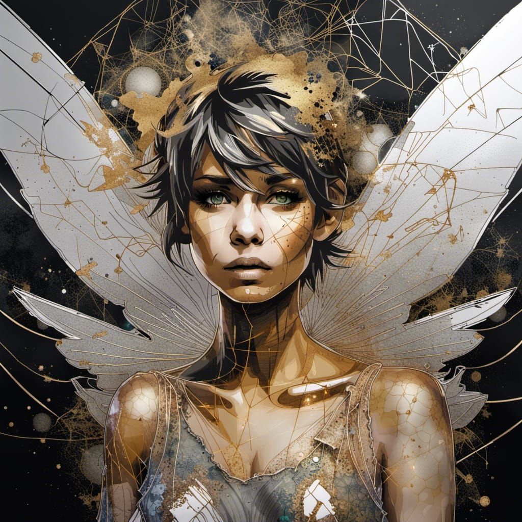 Black and Gold Pixie