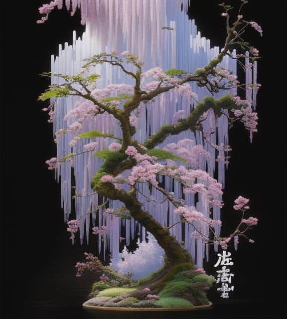 Sakura Plum Tree Concept Art with Overgrowth