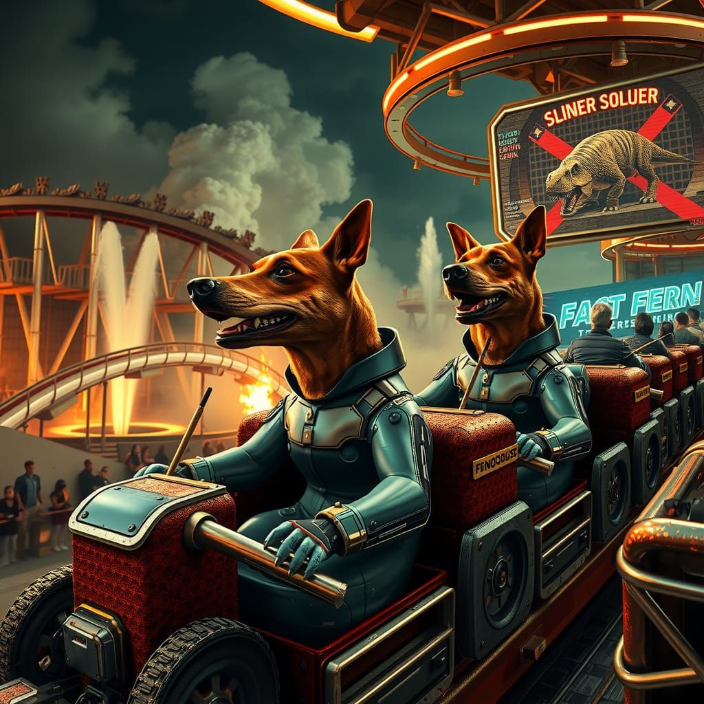 The Sliner Soluer one of the most popular extreme rides at Jurassic Bark