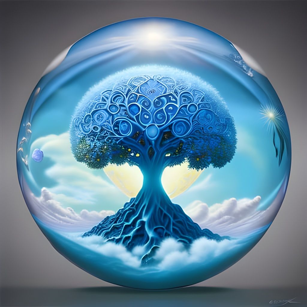 Heart Tree of Life in Crystal Bubble