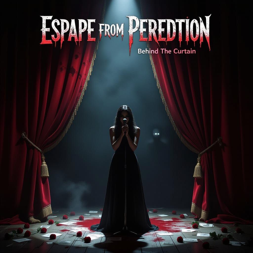 Psychological Horror Stage Scene with Nu Metal Grit