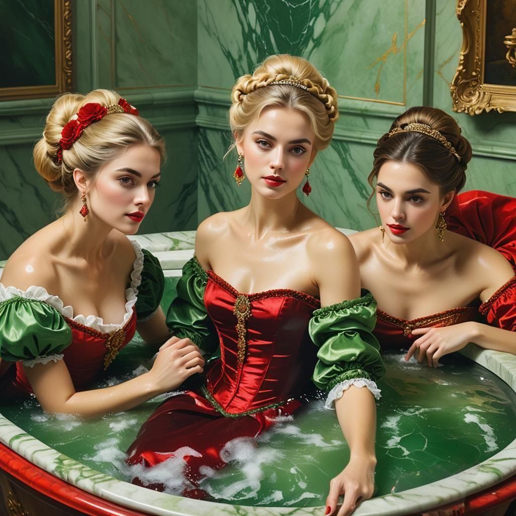 Princess in Marble Bath, Classical Style